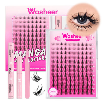 Eyelash Clusters Kit Thick Individual Lashes Lash Bond and Seal and Remover Faux Mink Lashes Eyelash Extension DIY