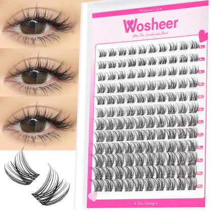 Eyelash Clusters Kit Thick Individual Lashes Lash Bond and Seal and Remover Faux Mink Lashes Eyelash Extension DIY
