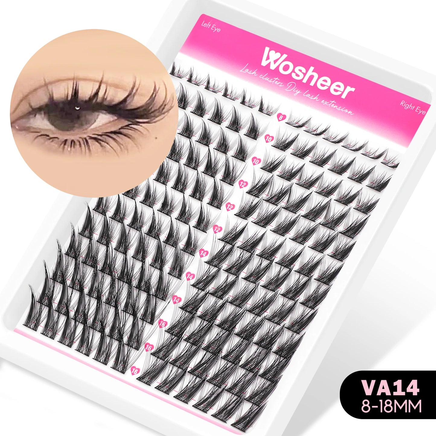Lash Clusters Manga Lash Clusters Kit Clear Fairy Eyelash Clusters Wet-Look Spiky Anime Lashes Individual Lashes