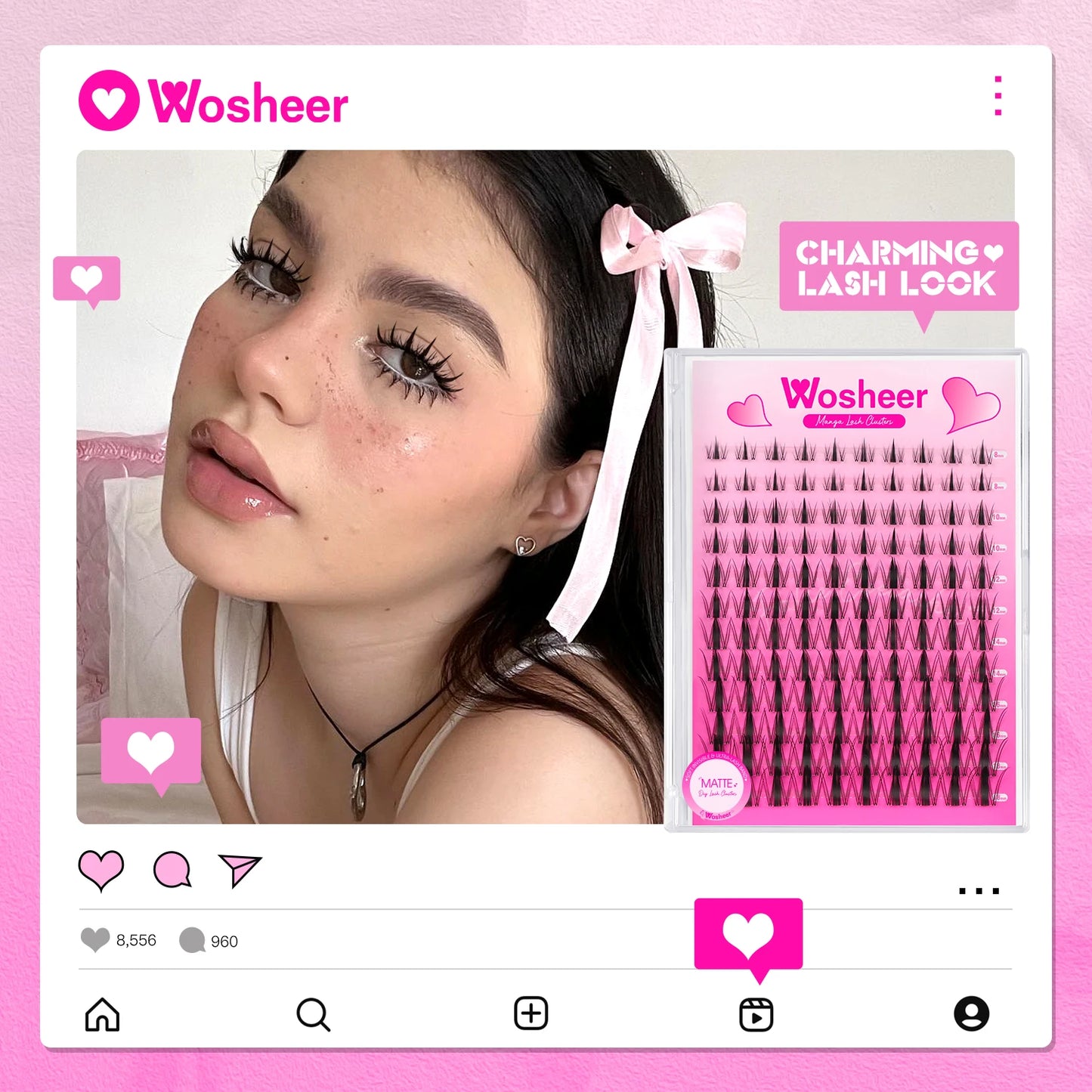 Lash Clusters Manga Lash Clusters Kit Clear Fairy Eyelash Clusters Wet-Look Spiky Anime Lashes Individual Lashes