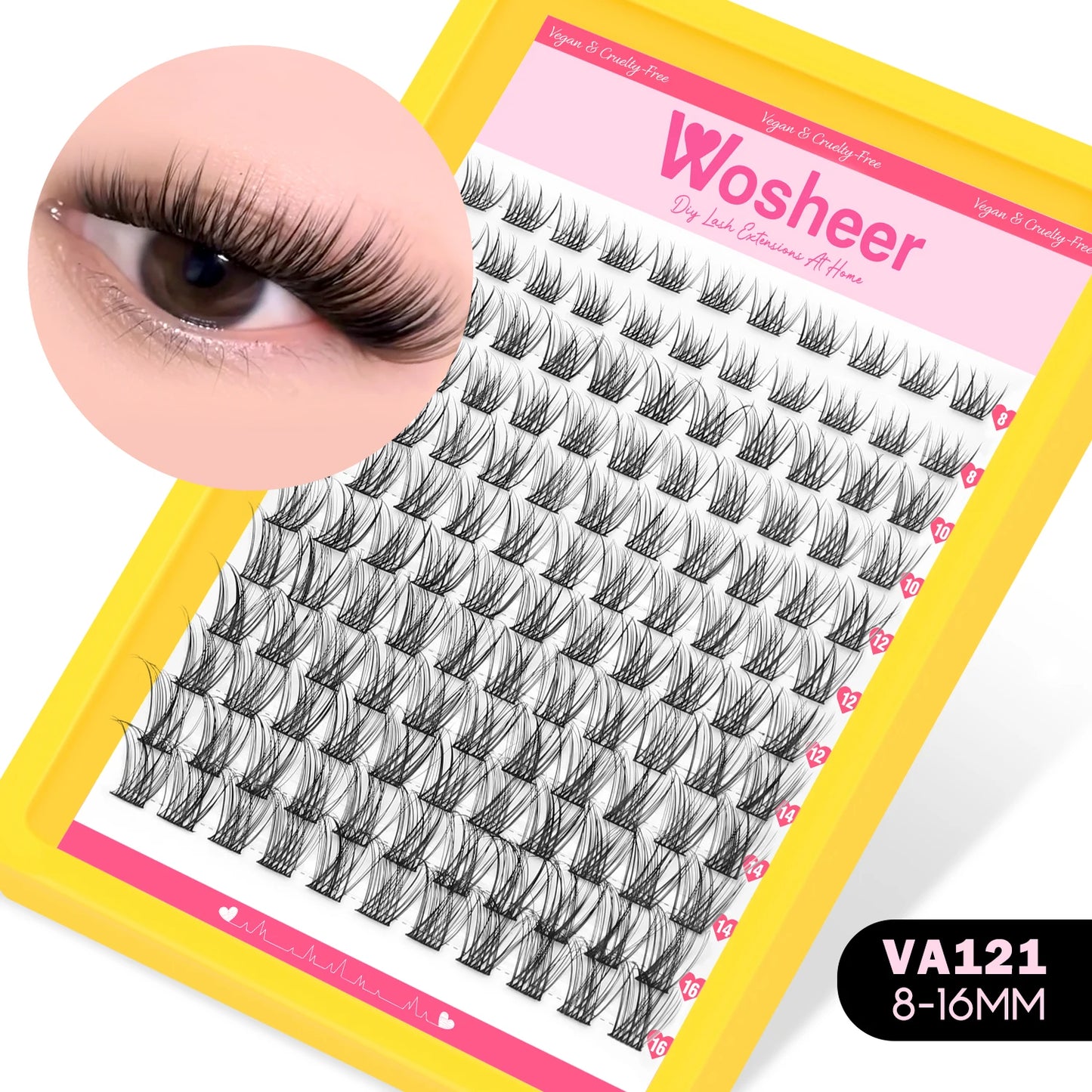 Lash Clusters Manga Lash Clusters Kit Clear Fairy Eyelash Clusters Wet-Look Spiky Anime Lashes Individual Lashes