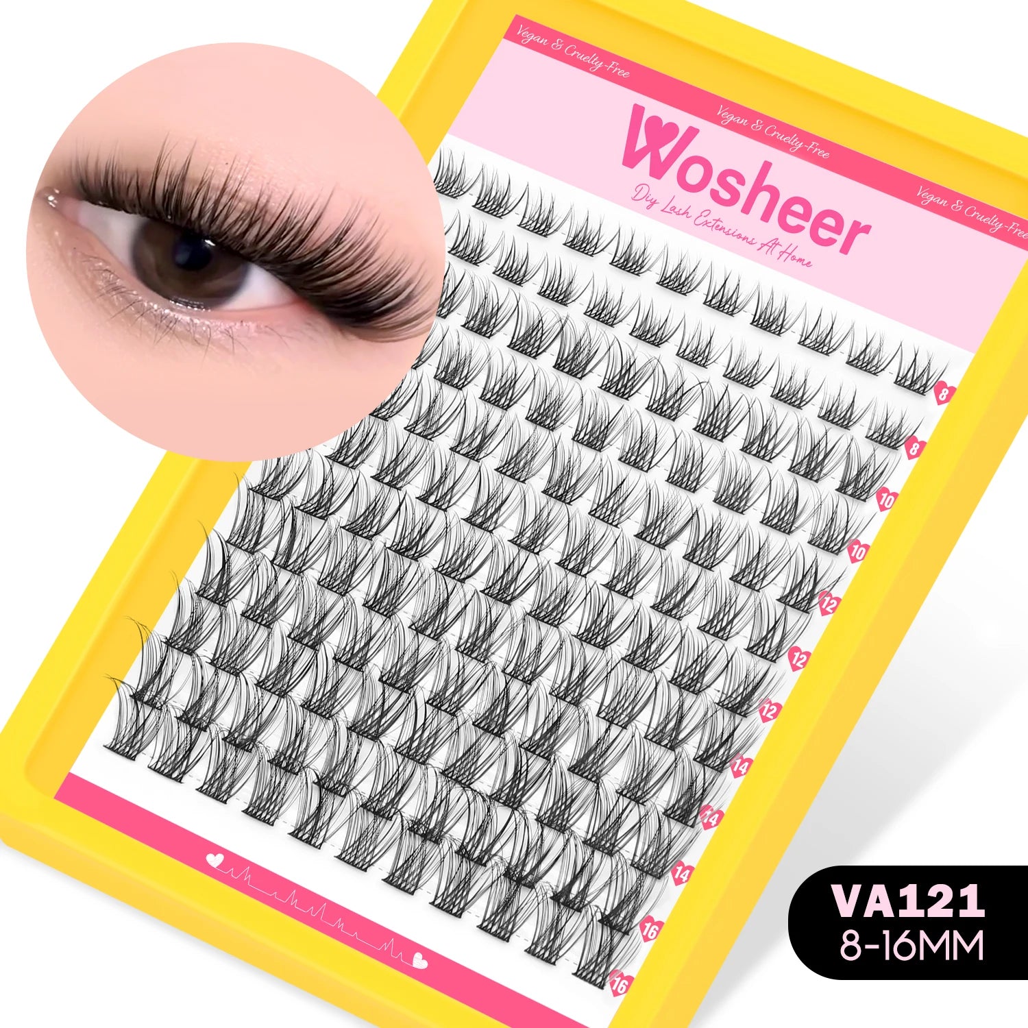Lash Clusters Manga Lash Clusters Kit Clear Fairy Eyelash Clusters Wet-Look Spiky Anime Lashes Individual Lashes
